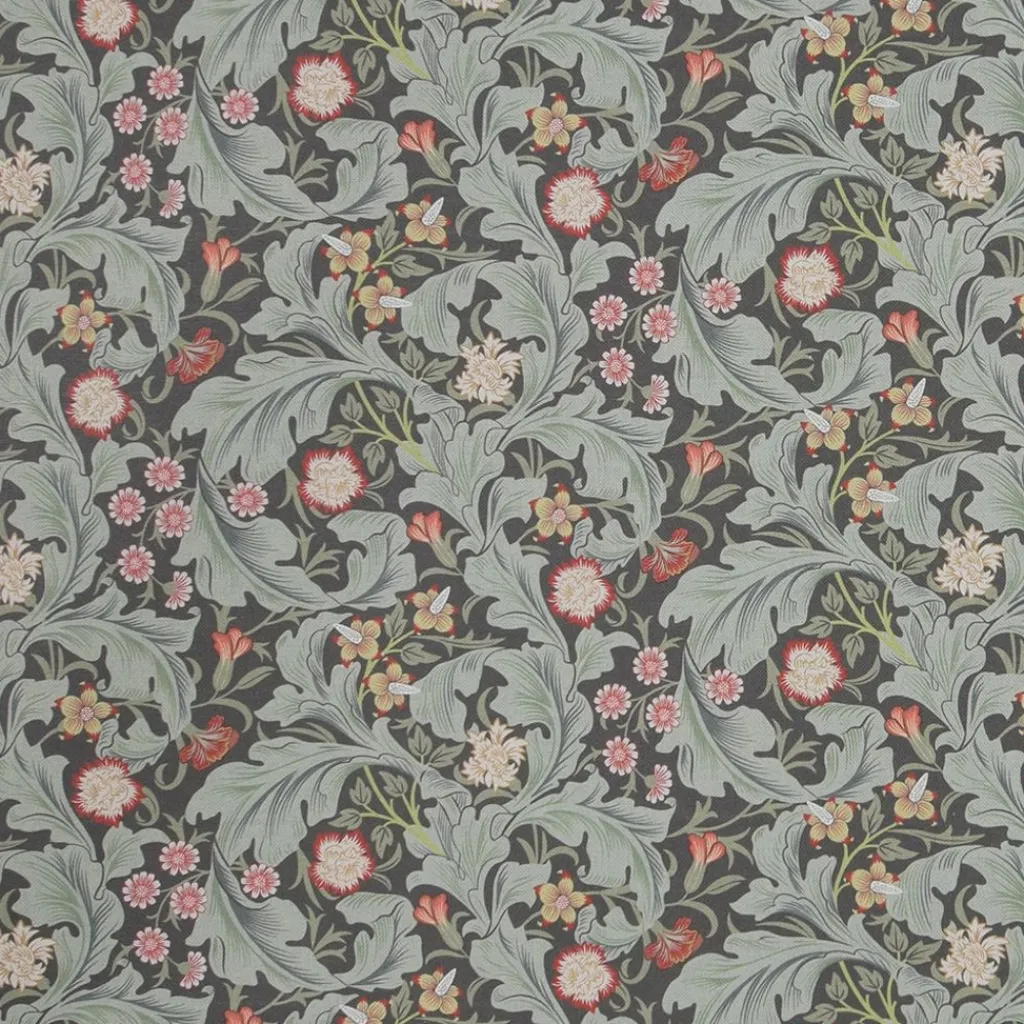 Arts & Crafts Tyger|Gardintyger Mönstrade<Nordisk Textil Willow grön tyg