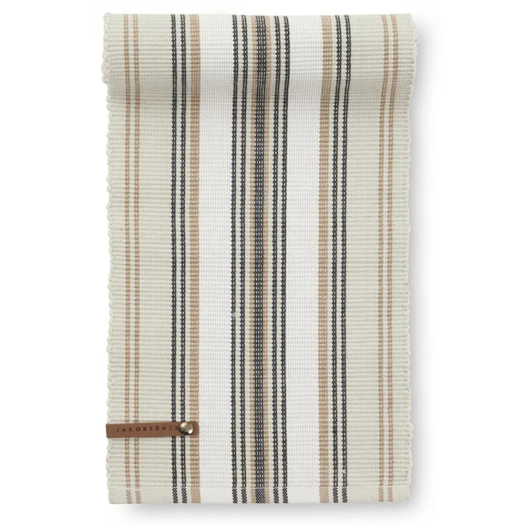 Bordslöpare<Jakobsdals Wove beige löpare 17x120 cm – Randig bordslöpare