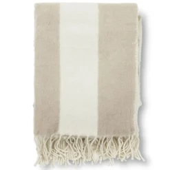 Ullplädar<Jakobsdals Zara Blockstripe beige pläd