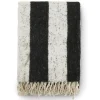 Ullplädar<Jakobsdals Zara Blockstripe svart-naturvit pläd
